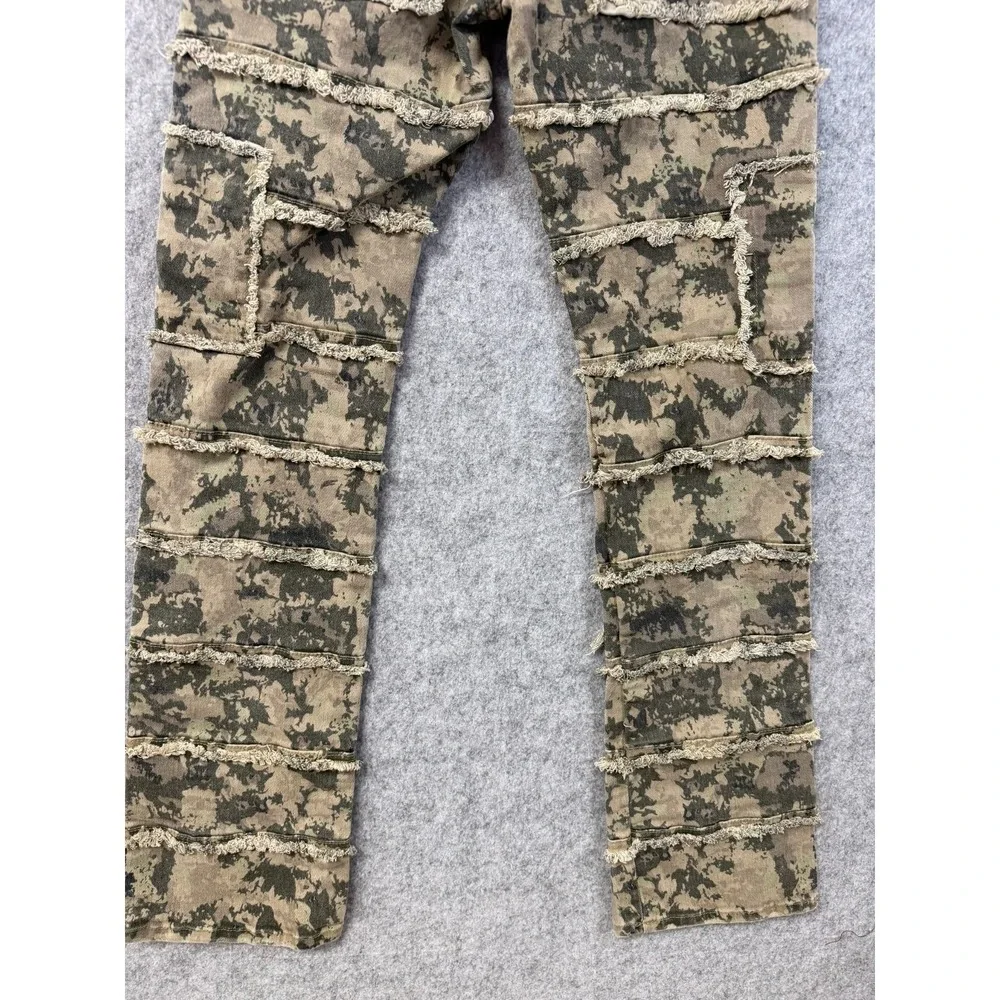 Another‎ Hype Piece AHP Mens Digital Camo Distressed Patchwork Cargo Pants Sz 32